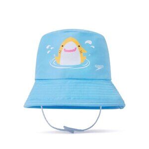 Speedo UV Bucket Hat Blue Shark, L/XL 12-24 Months, Built-in Sun Protection